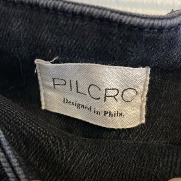 Pilcro Anthropologie High Rise Cropped Jeans Women’s Size 26 Wide Leg Black - Picture 6 of 9
